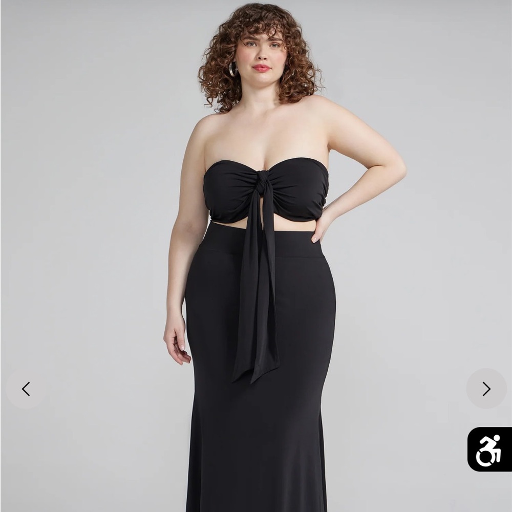 NWT Fashion to Figure Strapless Tie Front Top Sz 0